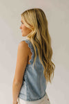 The Tavis Button-Up Vest in Light Denim (SHIPS MID SEPTEMBER)
