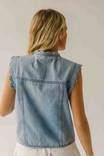The Tavis Button-Up Vest in Light Denim (SHIPS MID SEPTEMBER)