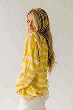 The Linda Striped Lightweight Sweater in Lemon