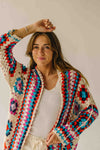 The Knox Crochet Long Cardigan in Multi