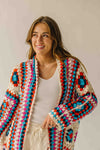 The Knox Crochet Long Cardigan in Multi