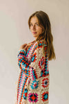 The Knox Crochet Long Cardigan in Multi
