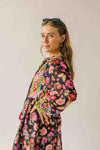 The Holbrook Floral Midi Dress in Black Multi