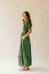 The Dayton Embroidered Maxi Dress in Green