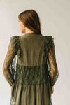 The Gizelle Lace Tiered Maxi Dress in Olive