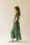 The Dayton Embroidered Maxi Dress in Green