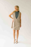 The Hancey Brushed Knit Sweater Dress in Stone