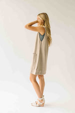 The Hancey Brushed Knit Sweater Dress in Stone