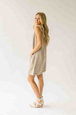 The Hancey Brushed Knit Sweater Dress in Stone