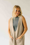 The Hancey Brushed Knit Sweater Dress in Stone