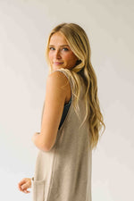 The Hancey Brushed Knit Sweater Dress in Stone
