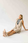 The Hancey Brushed Knit Sweater Dress in Stone