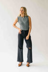 The Parenza Ruffle Detail Tank in Grey