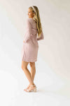 The Imelda Delicate Lace Dress in Mute Pink
