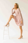 The Imelda Delicate Lace Dress in Mute Pink