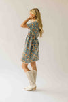 The Maribeth Floral Button-Up Dress in Denim