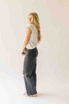 The Lottie Short Sleeved Button-Up Cardigan in Heather Grey