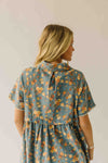 The Maribeth Floral Button-Up Dress in Denim