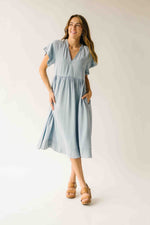 The Rosario Tencel Midi Dress in Denim