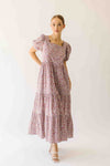 The Tremont Tiered Maxi Dress in Purple Floral