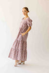 The Tremont Tiered Maxi Dress in Purple Floral