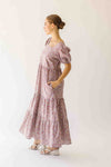 The Tremont Tiered Maxi Dress in Purple Floral