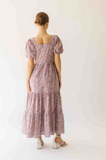 The Tremont Tiered Maxi Dress in Purple Floral