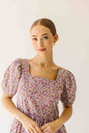 The Tremont Tiered Maxi Dress in Purple Floral