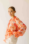 The Karla Paisley Patterned Blouse in Orange Multi