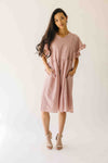 The Matthews Ruffle Babydoll Dress in Mauve