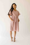 The Matthews Ruffle Babydoll Dress in Mauve