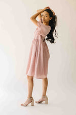 The Matthews Ruffle Babydoll Dress in Mauve