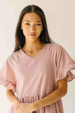 The Matthews Ruffle Babydoll Dress in Mauve