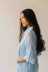 The Renee Scallop Edge Dress in Sky