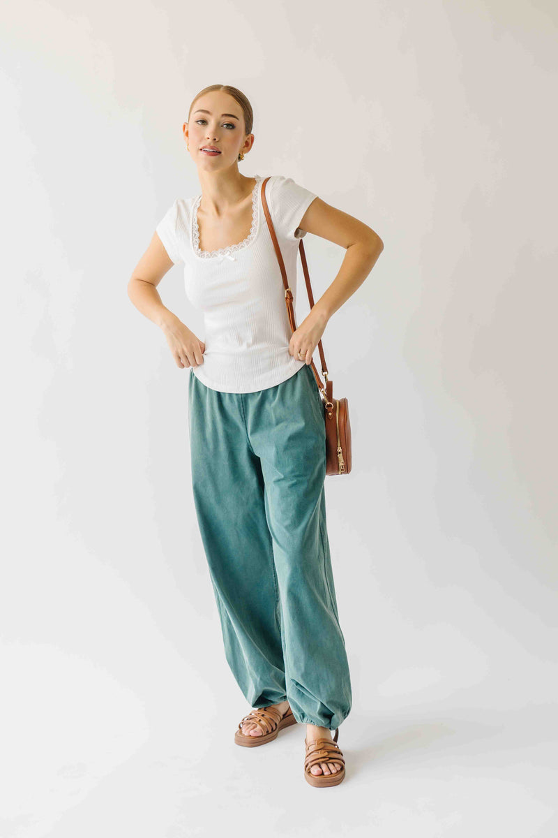 The Natasha Ribbed Tee in White