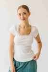 The Natasha Ribbed Tee in White