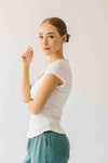 The Natasha Ribbed Tee in White