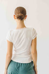 The Natasha Ribbed Tee in White