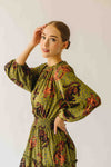 The Alfie Smocked Waist Maxi Dress in Martini Olive