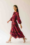 The Alfie Smocked Waist Maxi Dress in Sangria
