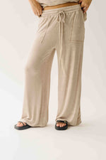 The Kindlon Ribbed Top + Pant Set in Taupe