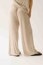 The Kindlon Ribbed Top + Pant Set in Taupe