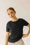 The Jazzy Ruffle Textured Blouse in Black