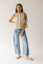 The Bartley Polka Dot Tank in Blue + Cream