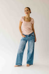 The Natasha Ribbed Tee in Blush