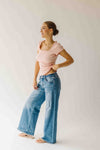 The Natasha Ribbed Tee in Blush