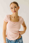 The Natasha Ribbed Tee in Blush