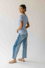 The Jazzy Ruffle Textured Blouse in Sky