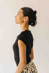 The Natasha Ribbed Tee in Black