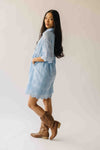 The Renee Scallop Edge Dress in Sky